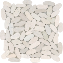 VENETIAN PEBBLES - 2X2/12X12, IVORY FLAT, SATIN